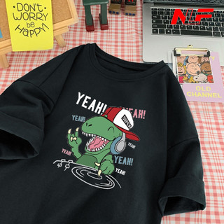 Áo Thun Unisex Tay Lỡ Chất Cotton Form Rộng YEAH UNI-036 - Áo Thun Nữ - Áo Thun Nam - NLF Unisex Fashion
