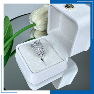 Nhẫn bạc nữ đá chủ 8li vai nhẫn đá 4li bạc s925 - kèm hộp đựng - trang sức cao cấp hvj