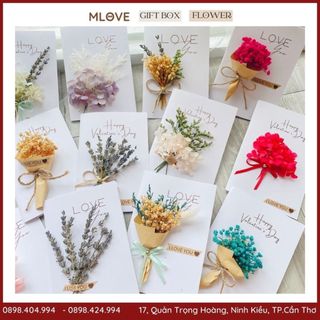 Thiệp hoa khô - thiệp sinh nhật -thiệp sinh nhật handmade nhiều mẫu nhiều chủ đề siêu đẹp