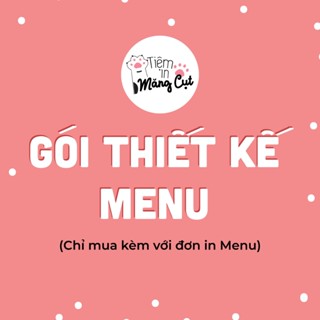 Gói Thiết Kế Menu (không in) Theo Yêu Cầu 1 Mặt và 2 Mặt