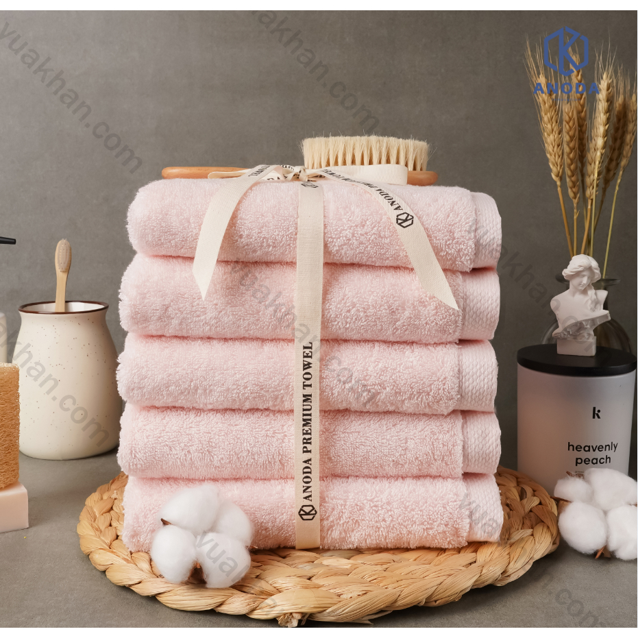 Khăn tắm gội đầu lau mặt Vua Khăn Anoda 100% cotton dày dặn, thấm hút, không đổ lông, dùng cho gia đình, spa, khách sạn