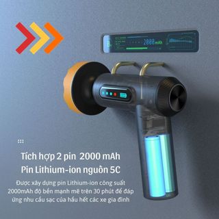 Máy đánh bóng cầm tay sạc pin dành cho ô tô công suất cao LY-008, dung lượng pin 4000mAh, tích hợp nhiều đầu mút đa năng