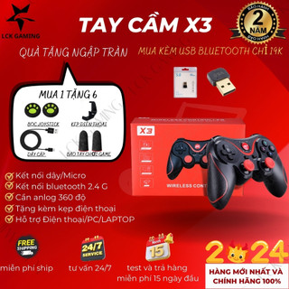 🎁tặng bọc joystick🎁tay cầm bluetooth chơi game gamepad terios t3 / x3/x7/c8s shootingplus v3 chơi pubg/ liên quân