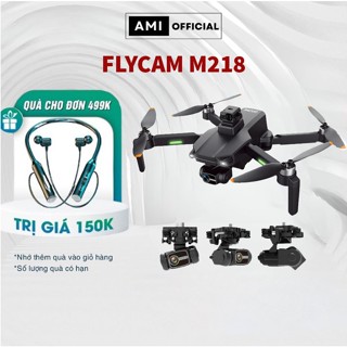 Flycam M218 Máy Bay Điều Khiển Từ Xa Camera Sắc Nét Gimbal Chống Rung 3 Trục GPS Tự Động Quay Về Động Cơ Không Chổi Than