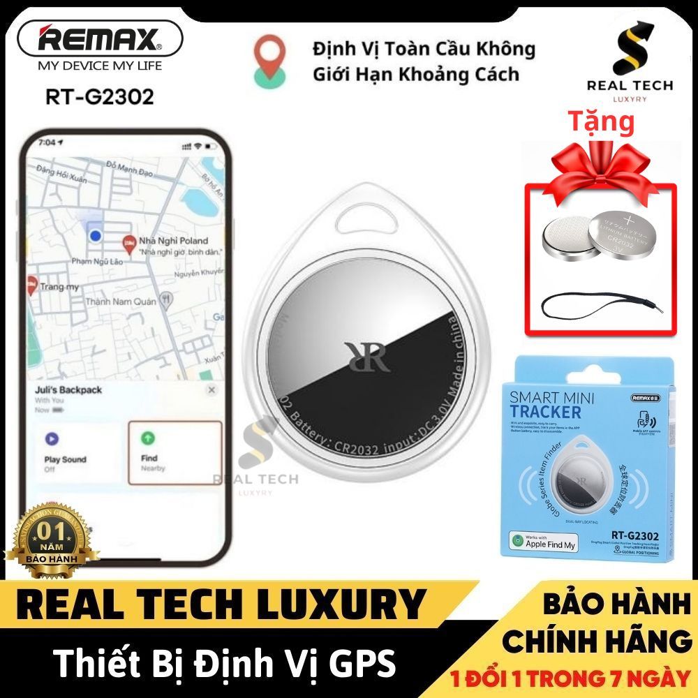 Định Vị GPS siêu nhỏ DropTag Remax RT G2302 Cho Xe Máy , Ô tô ,Thú Cưng , trẻ em kết nối điện thoại