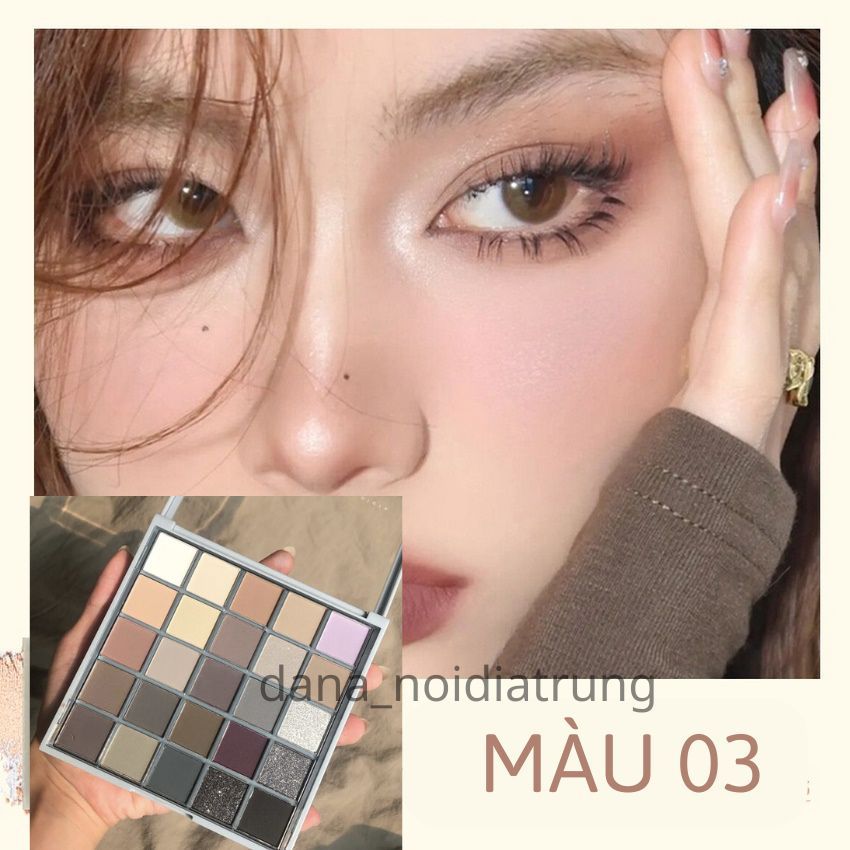 Phấn mắt 25 màu makeup tiện lợi bảng mắt nhiều màu trang điểm nhiều tone bảng phấn mắt nội địa trung DANA | BigBuy360 - bigbuy360.vn