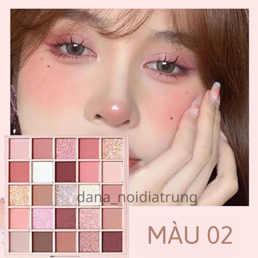 Phấn mắt 25 màu makeup tiện lợi bảng mắt nhiều màu trang điểm nhiều tone bảng phấn mắt nội địa trung DANA | BigBuy360 - bigbuy360.vn