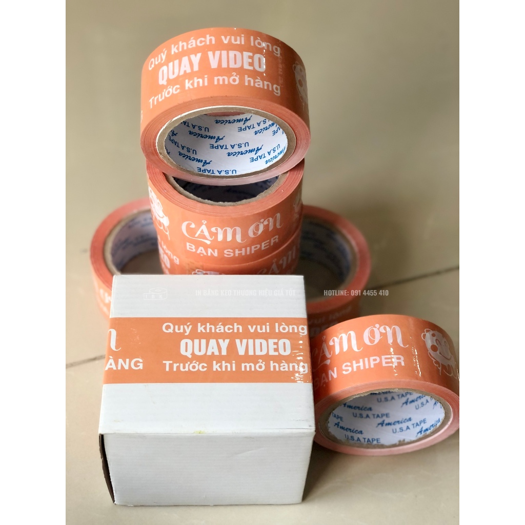 Băng keo QUAY VIDEO, cảm ơn, băng keo đóng hàng giá rẻ