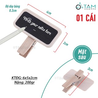 Kẹp note bảng đen viết phấn mini [kẹp gỗ - dễ viết] BANGDEN-10 TTTM