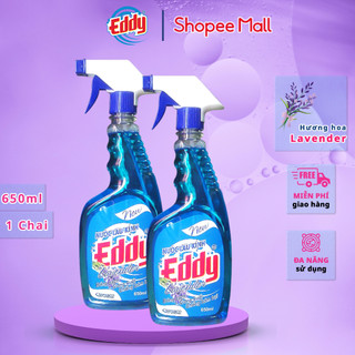 Nước lau kính đa năng EDDY 650ml lau sạch mọi bề mặt từ kính, mặt bếp, gỗ