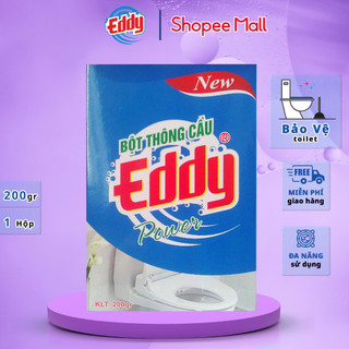 Bột thông Cầu EDDY 200g giúp phân hủy cặn bã thông bồn cầu, nhà vệ sinh