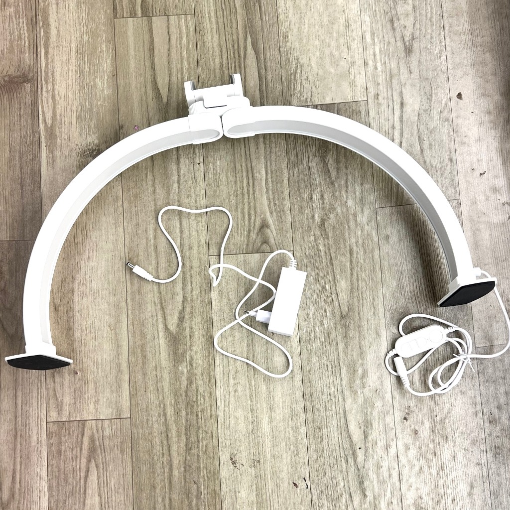 Đèn vòm làm nail nối mi có giá để điện thoại và gấp gọn