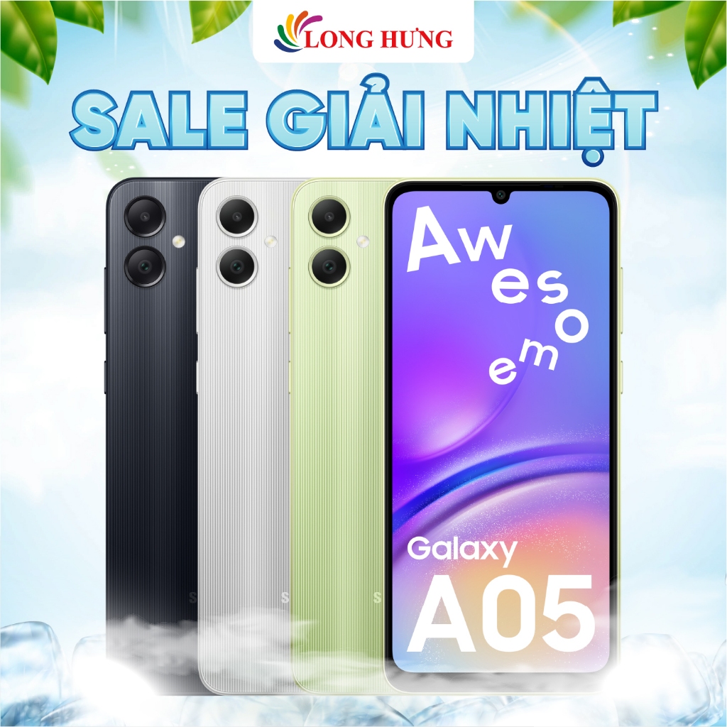 Điện thoại Samsung Galaxy A05 (4GB/128GB) - Hàng chính hãng - Dung lượng lưu trữ lớn, hiệ