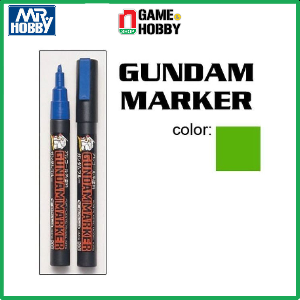 BÚT TÔ MÀU MÔ HÌNH GUNDAM MARKER GM15 - FLUORESCENT GREEN - CHÍNH HÃNG MR.HOBBY