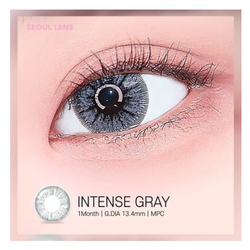 INTENSE - Lens 6 THÁNG ( 1 CHIẾC) Gray- Kính áp tròng Hàn Quốc Seoullens