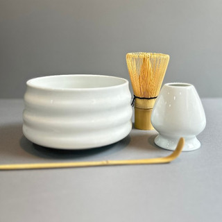 Bộ dụng cụ 4 món pha Matcha bằng sứ cao cấp | Phong cách Nhật Bản