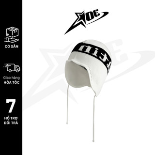 (Có sẵn) AOE STUDIO - Mũ len nữ nam Y2K mũ dệt kim KIM MARTIN dây đeo bảo vệ tai nón giúp giữ ấm màu đông đi chơi Đà Lạt