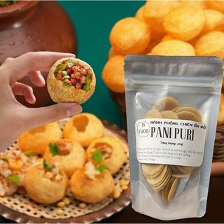  Bánh phồng tôm Ấn Độ Pani Puri hình quả bóng tròn, chiên giòn rụm, phồng to thơm đặc biệt ,ăn mặn ngọt đều đuợc