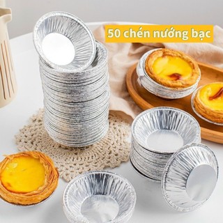 Combo 50 chén nướng giấy bạc, nướng đồ ăn, nướng bánh tiện lợi