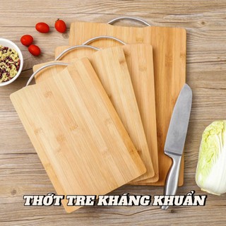 Thớt tre tự nhiên kháng khuẩn có móc treo chống nấm mốc, mồ hôi