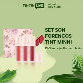 Set 3 cây son kem lì forencos tattoo velvet tint mini hsd 08/2024