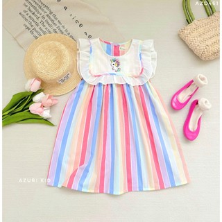 Váy lá cổ thêu Pony AZD461