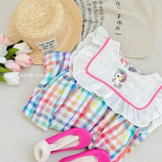 Váy lá cổ thêu Pony AZD461