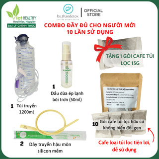 Combo Detox Bộ Dụng Cụ + Cà Phê thải độc đại tràng,Coffee Enema Gerson (liệu trình 10 ngày)
