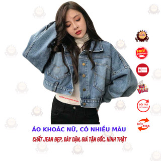 áo khoác jean nữ CÚC SAU thời trang mẫu mới, áo khoác bò nữ đẹp xu hướng ( HÌNH CHỤP THẬT )