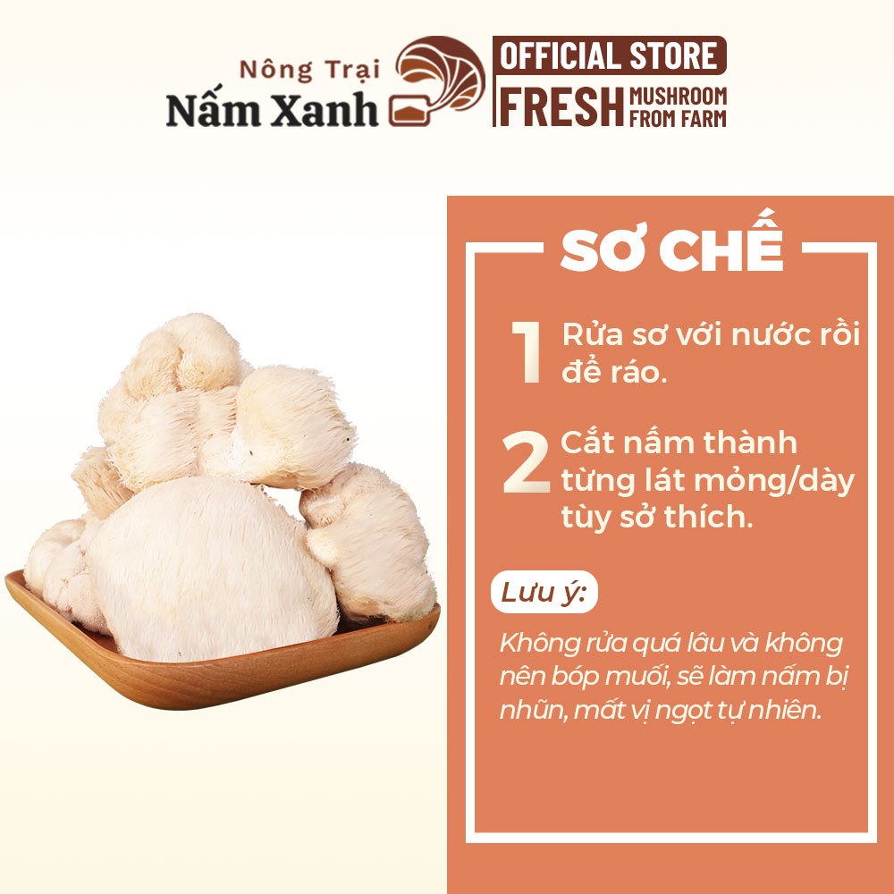 [HCM - Đặt trước 1-2 ngày] Nấm Hầu Thủ Tươi 200gr 500gr 1kg Vị Nhẫn Nhẹ Tốt Cho Dạ Dày - Nấm Xanh