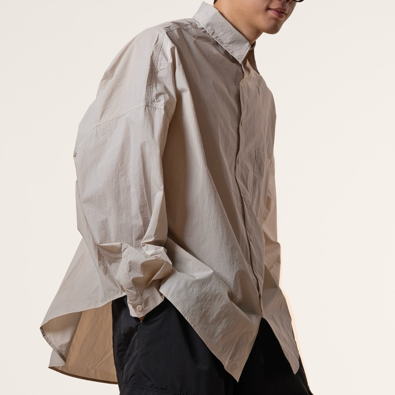 AGOB - ÁO SƠ MI TAY DÀI SIÊU RỘNG