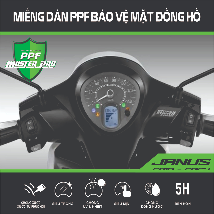 Miếng Dán PPF Bảo Vệ Mặt Đồng Hồ Xe JANUS 2018 - 2025   | Chất Liệu Film PPF ...
