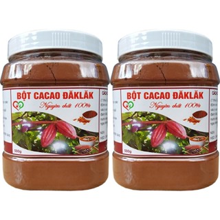 Combo 2 hủ cacao nguyên chất thơm ngon đặc sản Đăk Lăk, làm quà biếu tặng