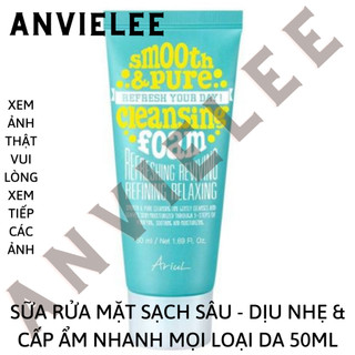 100ml sữa rửa mặt sạch sâu bụi mịn & ẩm mượt da ariul smooth & pure cleansing
