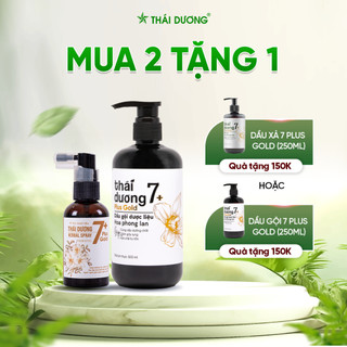 COMBO MUA 1 dầu gội Thái Dương 7 Plus Gold 500ml + 1 hộp xịt tóc 7 Plus Gold tặng Dầu gội / xả 7 Plus Gold 250ml