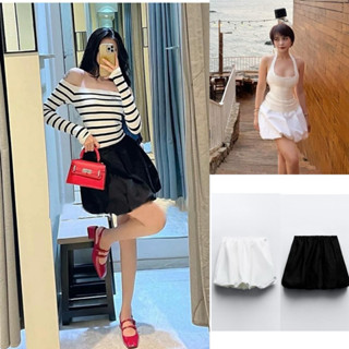 Chân váy Zara Chân váy mini bồng màu đen Zara xuất C050