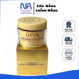 Kem body Livy vàng Thái Lan trắng da hộp 250gram