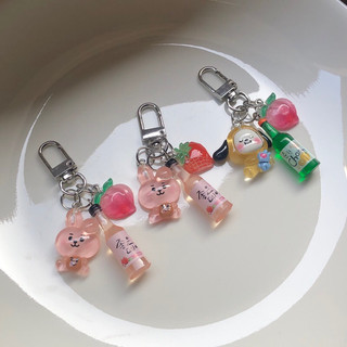 Keyring soju dâu Hàn 🍓🍶