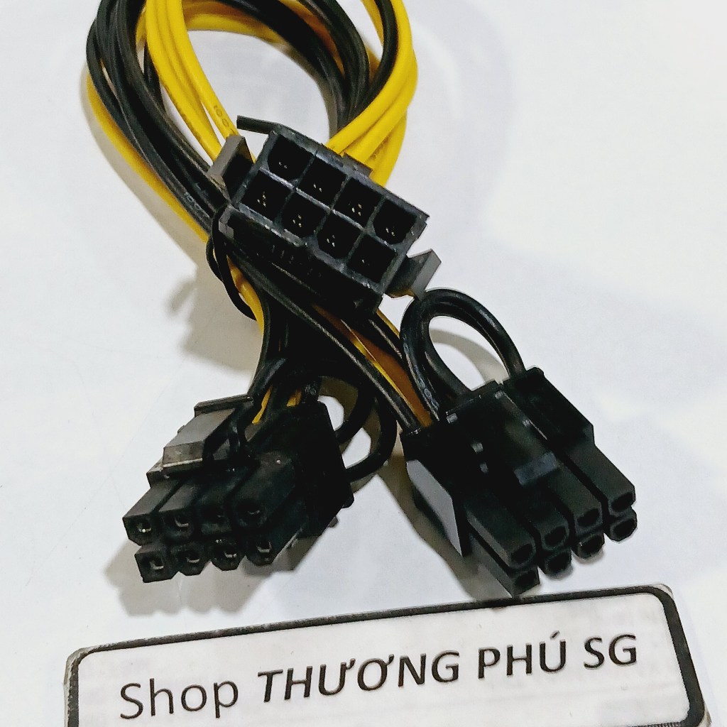 Cáp chia nguồn 8 Pin 1 ra 2 / 8 Pin ra 6 Pin (2 đầu 6 Pin) / Nối dài nguồn 8 Pin / Dài 20Cm