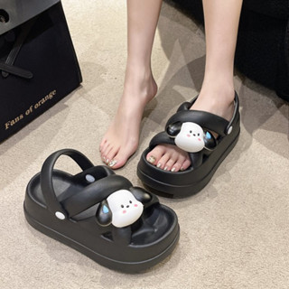 Dép Sandal Quai Hậu Nữ , Dép Bánh Mì Quai Chéo Đế Độn 6cm Gắn Stick Ngẫu Nhiên Hình Thật TB2309