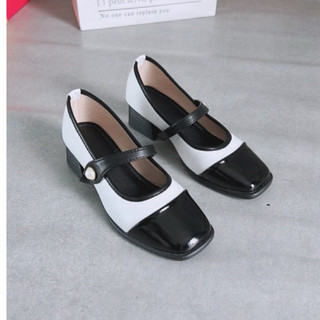 Giày Mayry jane 4 Phân Ngọc Vá Chất Liệu Da Mềm Size 35 - 39