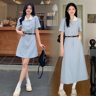Váy BIGSIZE vải cổ bèo M15381 55-95KG [BOON BOON BIGSIZE]