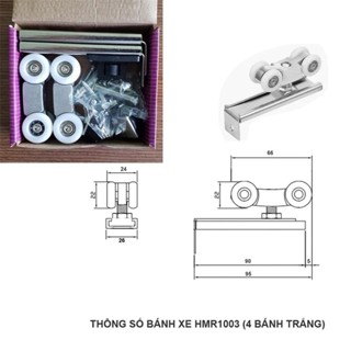 Bánh xe treo tím con trượt cửa lùa nhôm 4 bánh và 8 bánh cửa bi treo tím