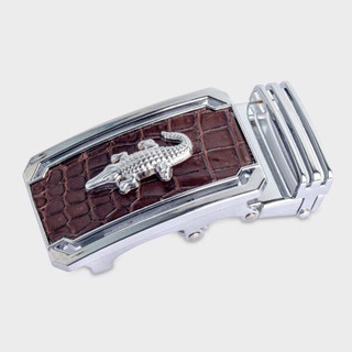 Mặt khóa cá sấu.khóa thắt lưng nam cá sấu loại khóa tì dán da cá sấu size 3.5cm và 4cm 3 màu đen, nâu đất, nâu đỏ