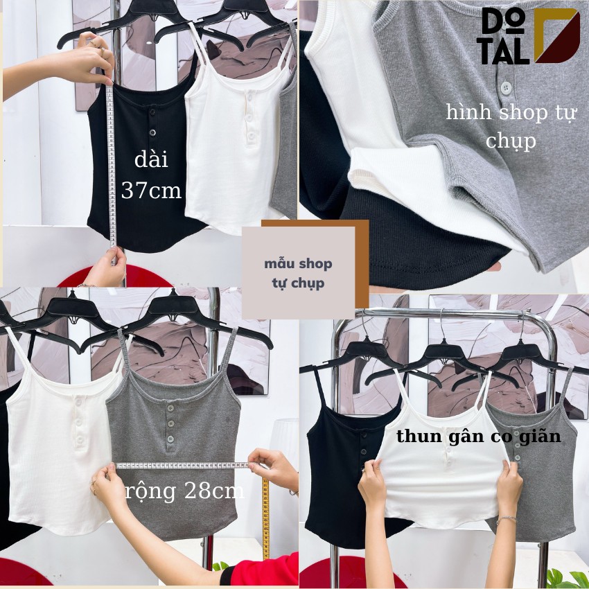Áo Tank Top Hở Cổ Đáy Cong Quyến Rũ Thời Trang Mùa Hè , ￼Áo Hai Dây Nữ 3 Cúc Vạt Bầu DOTAL | BigBuy360 - bigbuy360.vn