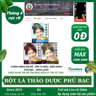 Henna Herbul Ân Độ Bột nhuộm tóc thảo dược phủ bạc lá móng