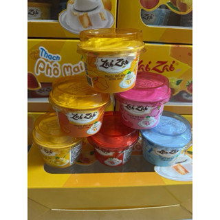 THẠCH ZAIZAI PHÔ MAI ĐỦ VỊ TRÁI CÂY 6 HŨ/ HỘP