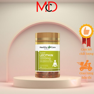 Mầm đậu nành super lecithin 1200mg healthy care, 100 viên, úc