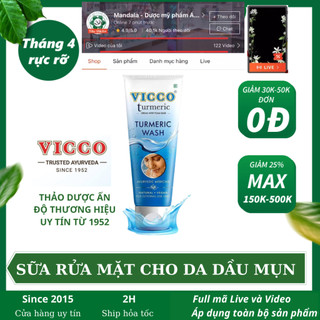 Sữa rửa mặt dang bọt Vicco giảm thâm do mụn 70g