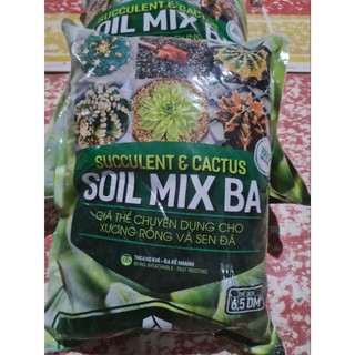 SOIMIX GIÁ THỂ _ĐẤT TRỒNG SEN ĐÁ, XƯƠNG RỒNG SOIL MIX TÚI 6KG: